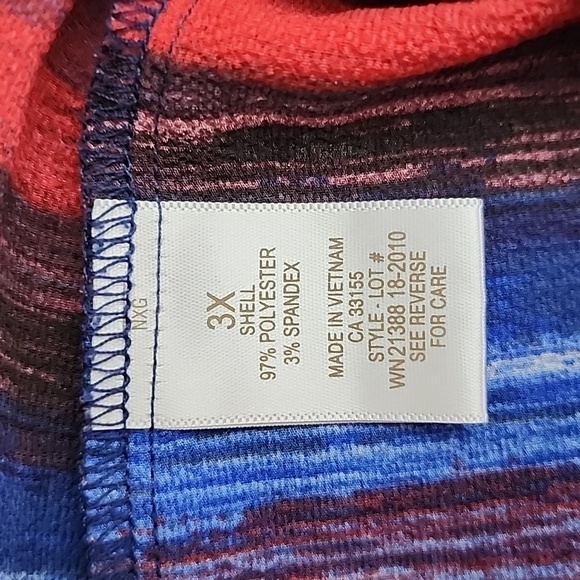 Tamara H. Women's Red Blue  Striped V-Neck Sleeveless Top Size XL - Picture 7 of 11